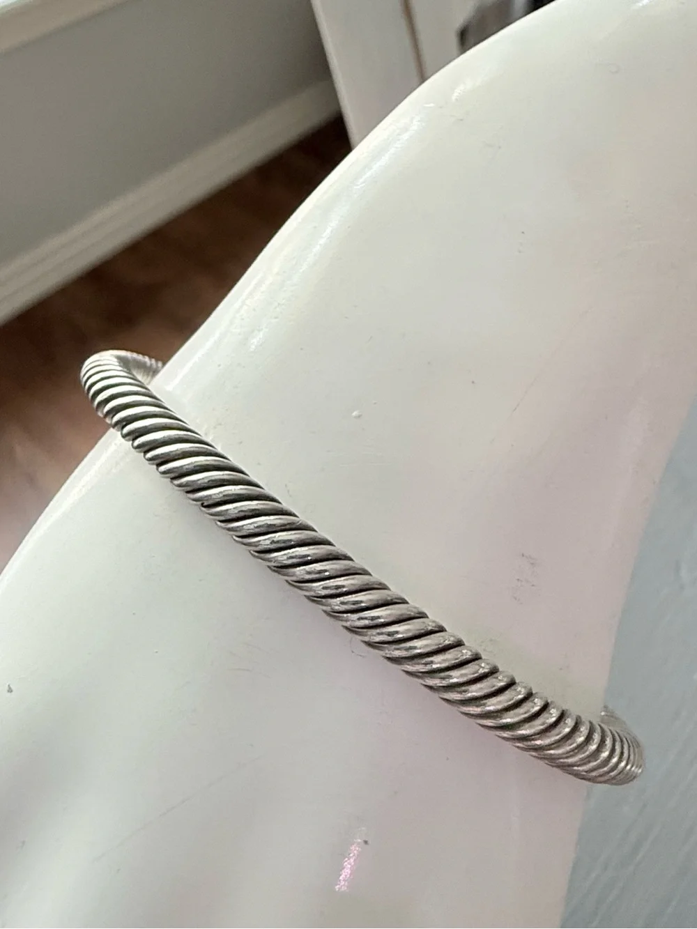 Taxco Mexico 925 Sterling Silver Twist Cable Cuff Bracelet